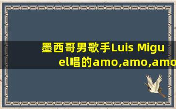 墨西哥男歌手Luis Miguel唱的amo,amo,amo